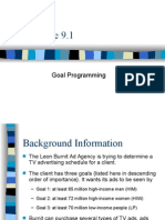 Goal Programming Presentations