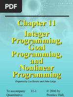 Integer Programming, Goal Programming, and Nonlinear Programming