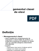 Managementul Clasei de Elevi