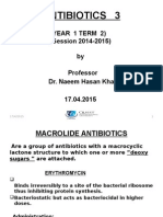 Antibiotics 3: (Year 1 Term 2) (Session 2014-2015) by Professor Dr. Naeem Hasan Khan 17.04.2015
