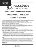 Simulado Direito do Trabalho 2ª fase XVI Exame