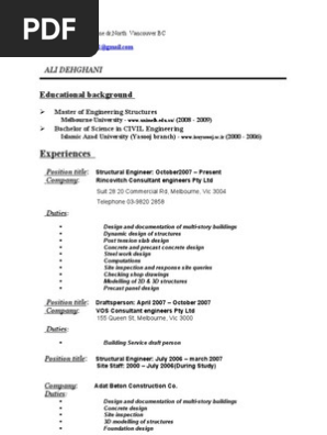 Ali CV Canada
