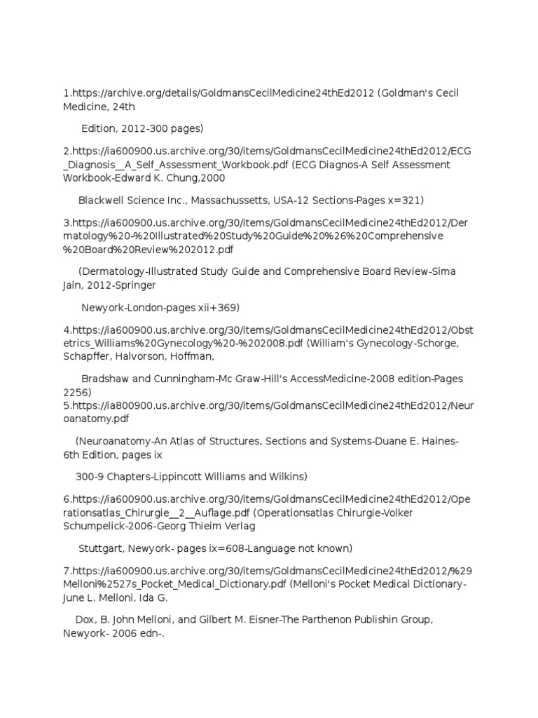 List of Medical Books PDF Medicine Health Care