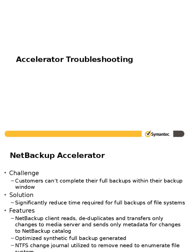Accelerator Troubleshooting PDF Backup File System