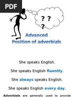 Position of Adverbials