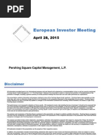 Download Pershing Square European Investor Meeting Presentation by marketfollycom SN263408065 doc pdf