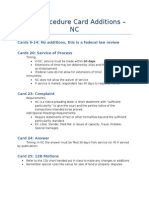 Civil Procedure - NC Distinctions Card Additions