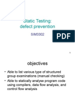 Static Testing: Defect Prevention