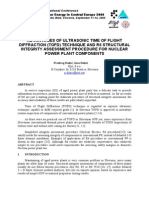 Advantages of Ultrasonic Time of Flight Diffraction (Tofd) Technique and R6 Structural Integrity Assessment Procedure For Nuclear Power Plant Components