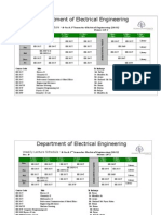 Department of Electrical Engineering: Weekly Lecture Schedule