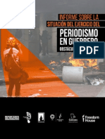 Informe sobre la situación del ejercicio del periodismo en Guerrero. Obstáculos y carencias.