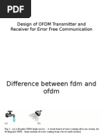 Design of OFDM Transmitter and Receiver For Error Free Communication