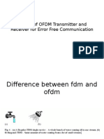 Design of OFDM Transmitter and Receiver For Error Free Communication