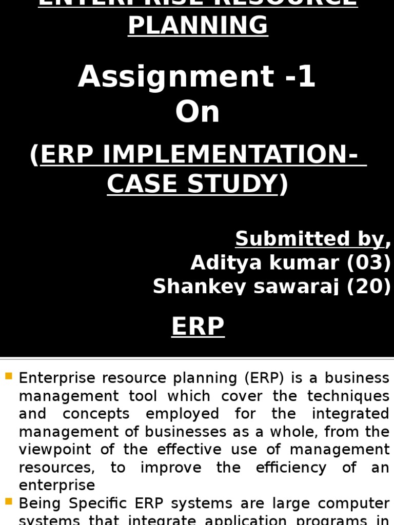 Sucess and Failure | Enterprise Resource Planning | Business | Free 30