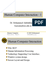 Human Computer Interaction - 1