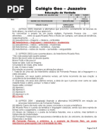 Simulado Literatura 2 Ano Gab