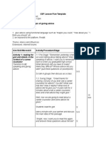 CEP Lesson Plan Template: Activity 1: Reading For Gist and Details in The Context of A Career Counselor