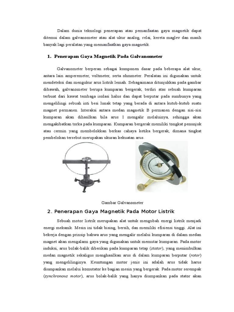 Aplikasi Gaya Magnet