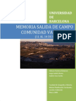 Memoria Salida de Campo Comunidad Valenciana PDF