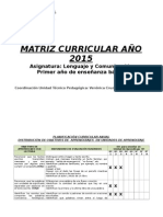 Matriz Lenguaje 1°básico