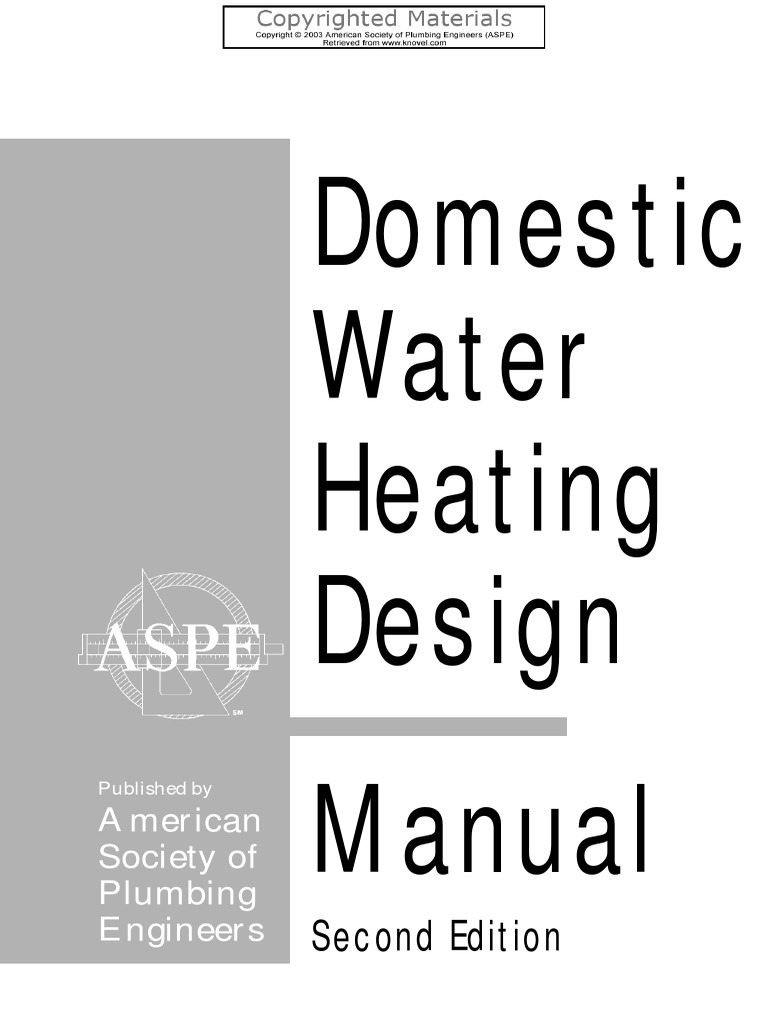 07 Domestic Water Heating Design Manual PDF Water Heating