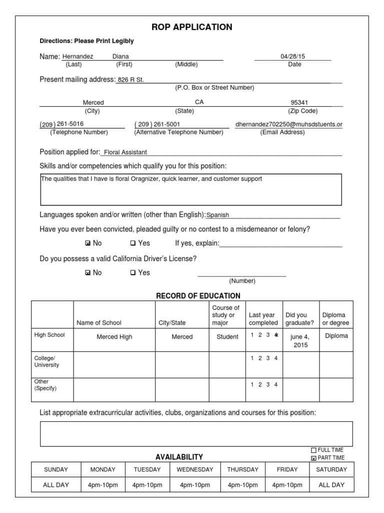 Diana Hernandezjobapp | PDF
