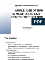 Use of BPM To Monitor An ESB-centric Integration