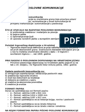 Poslovno dopisivanje na hrvatskom i engleskom pdf