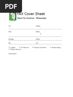 fax cover sheet