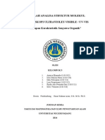 Makalah Analisa Struktur Molekul Spektroskopi Ultraviolet-Visible / Uv-Vis "Serapan Karakteristik Senyawa Organik"