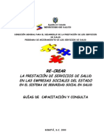 Guía de capacitación para la prestación de servicios de salud en hospitales ESE de Colombia