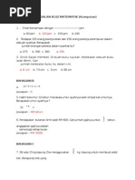 Soalan Kuiz Minggu Sains Dan Matematik