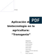 Biotecnología Aplicada: Transgenia
