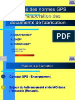 Influence Des Normes GPS Sur L'élaboration Des Documents de Fabrication