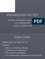 Introduction to HCI