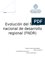 Evolución Del Fondo Nacional de Desarrollo Regional