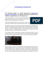 Internship Report On Progressive Footwear LTD