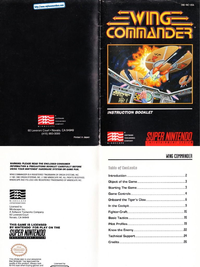 Wing Commander - Manual - SNS | PDF