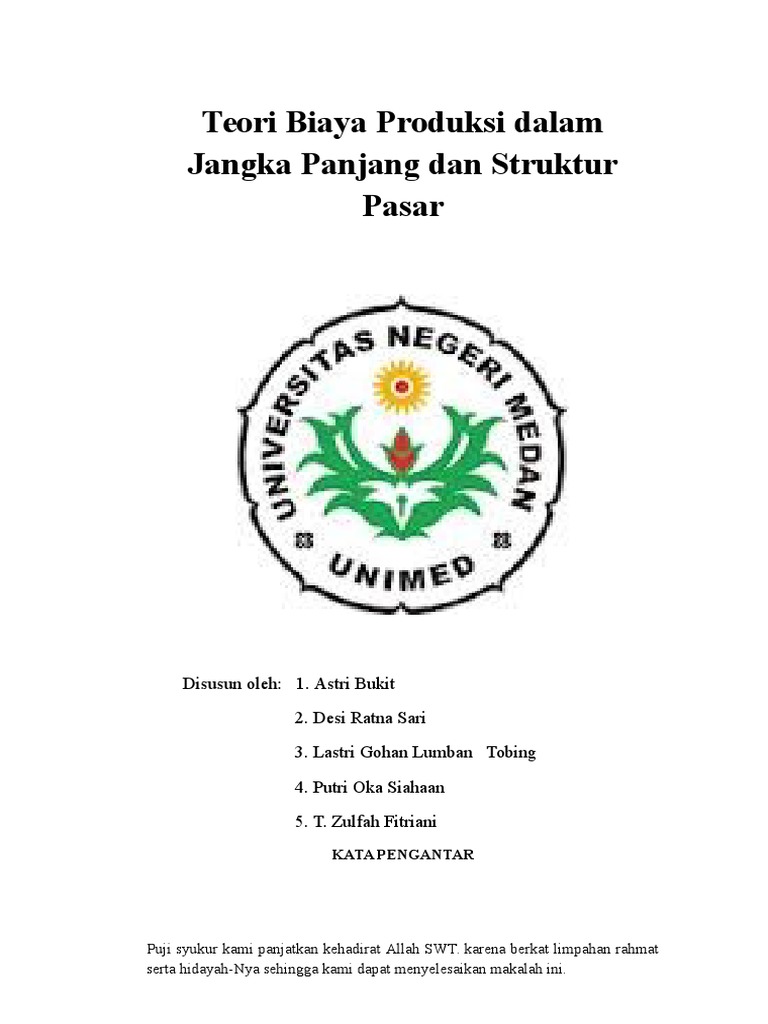 Teori Biaya Produksi Dalam Jangka Panjang Dan Struktur Pasar