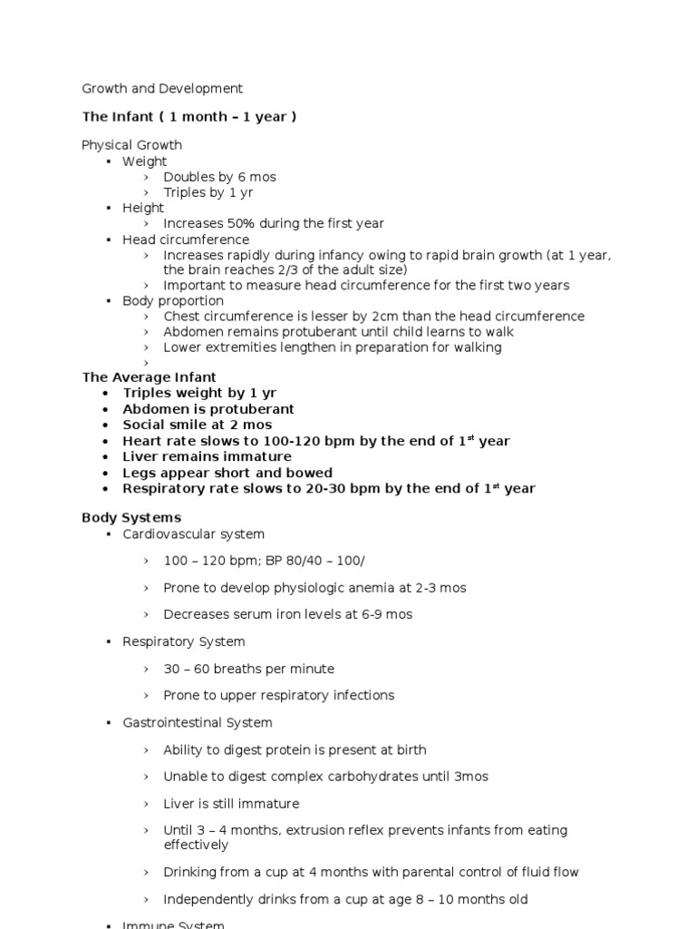 Infant Growth and Development Overview | PDF | Adolescence | Infants