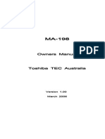 MA-198 Owners - Programming Manual