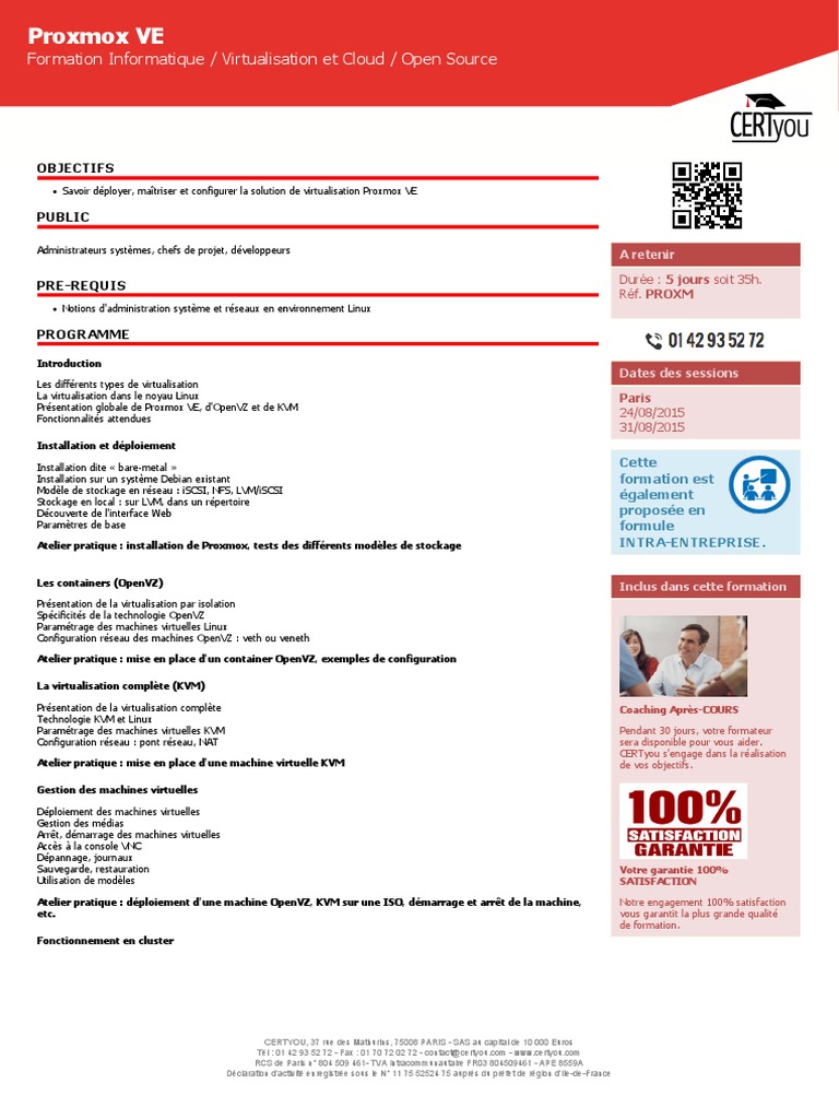 Formation Proxmox VE : Virtualisation et Cloud | PDF | Machine ...