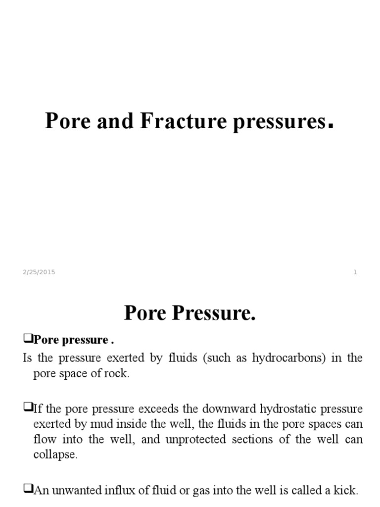 Pore and Fracture Pressure Insights | PDF | Pressure | Blowout (Well ...