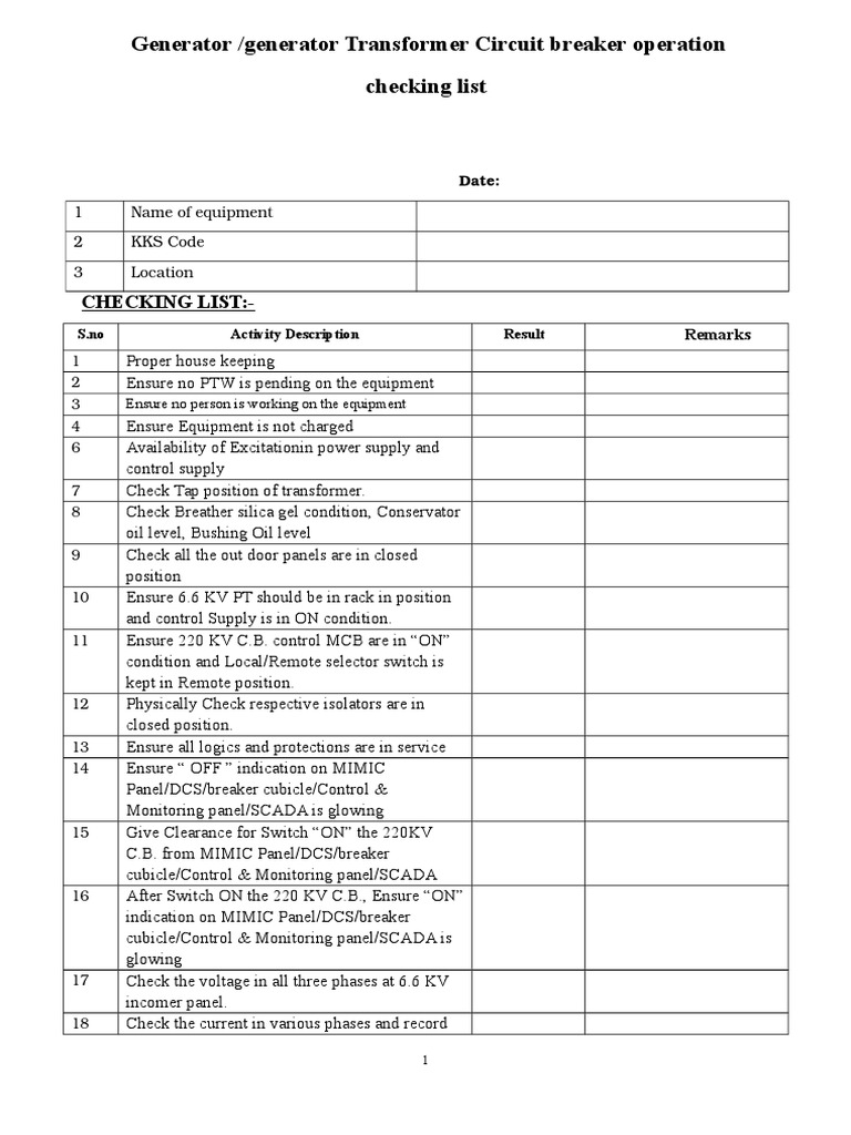 Transformer Circuit Checklist | PDF | Home & Garden | Technology ...