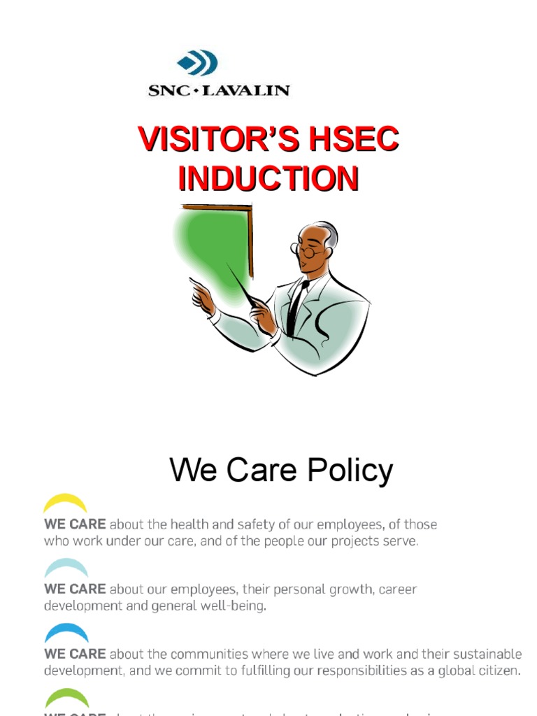 Visitor's HSEC Induction Personal Protective Equipment Safety