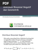 Distribusi Binomial Negatif Geometrik