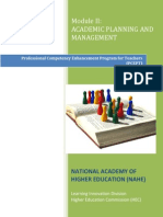 Academic Planning and Management