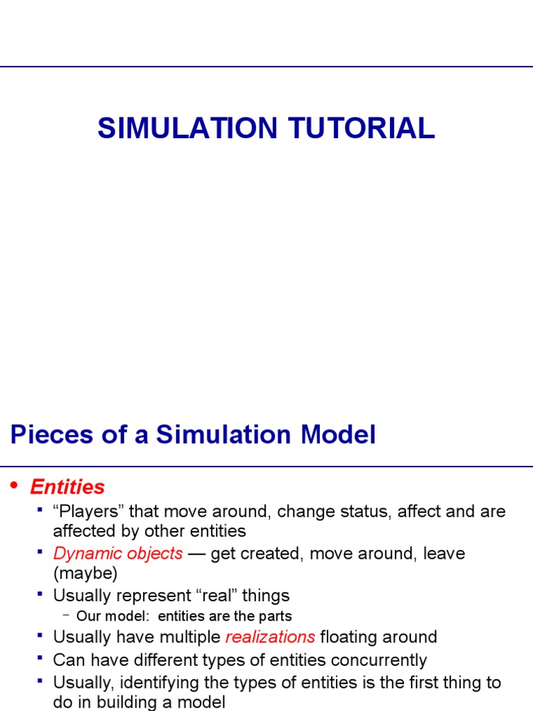 Simulation Tutorial Arena Pdf Spreadsheet Variable Computer Science