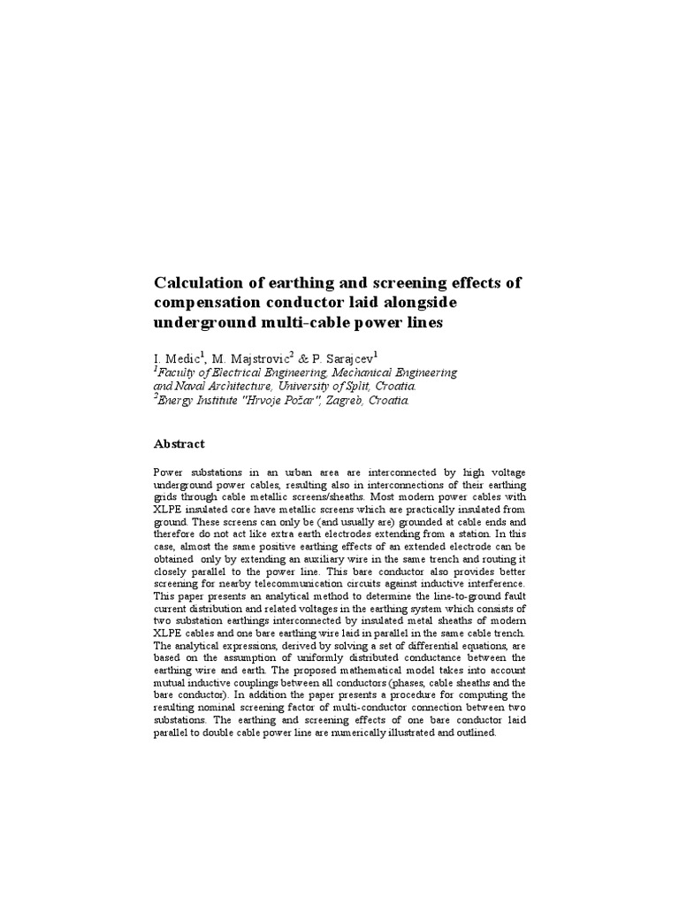 Calculation of Earthing | PDF | Teaching Methods & Materials | Science ...