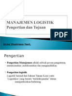 Pengertian, Ruang Lingkup Dan Tujuan Logistik